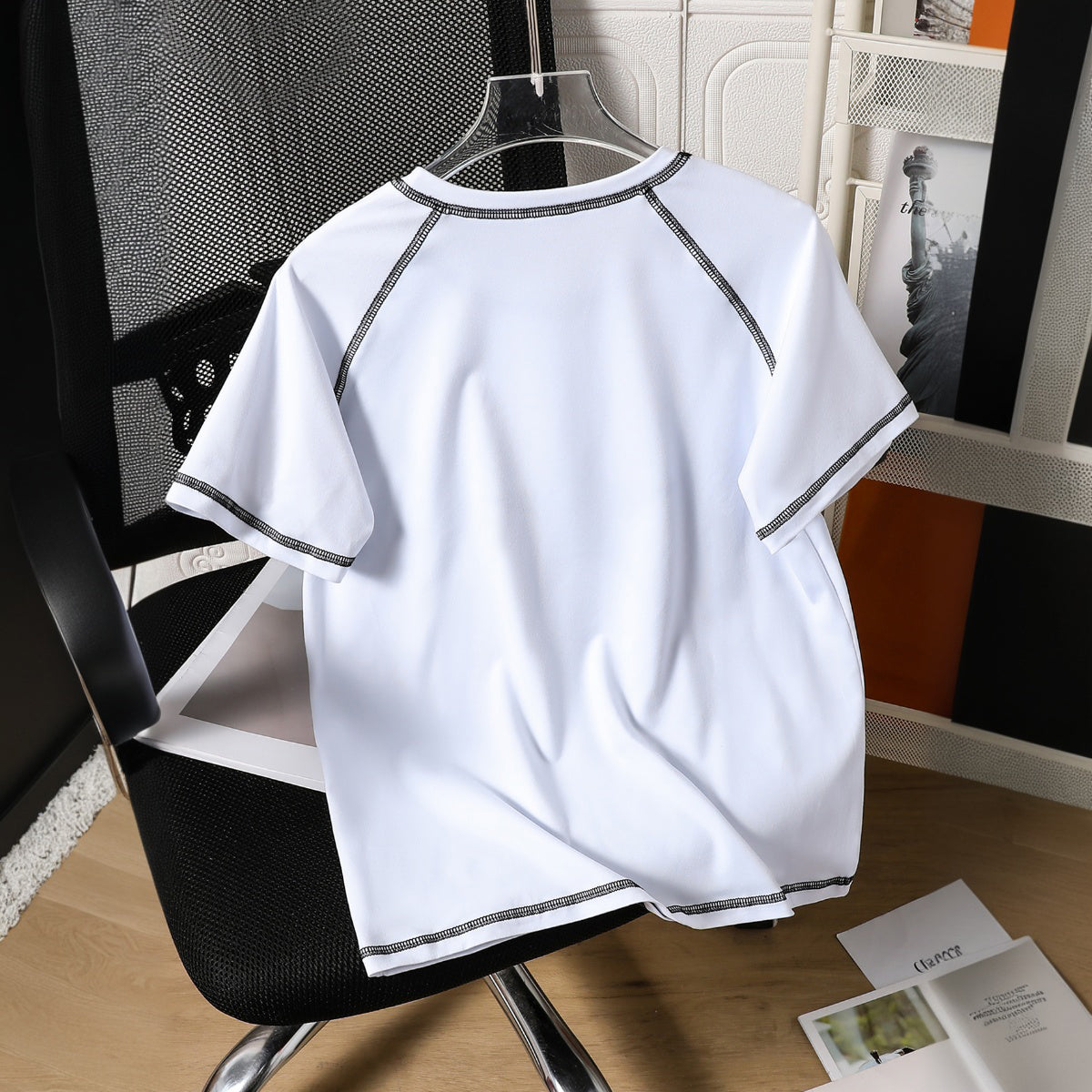Boys White Star Print Raglan Sleeve T-Shirt Tshirts