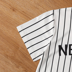 Boys Striped Short Sleeves T-Shirt With Black Shorts Set 2 pc. Sets
