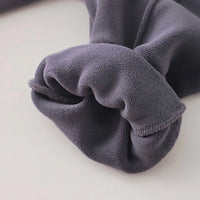 Boys Grey Letters Embroidered Fleece Hooded Zipper Jacket With Jogger Co-ord Sets Sets