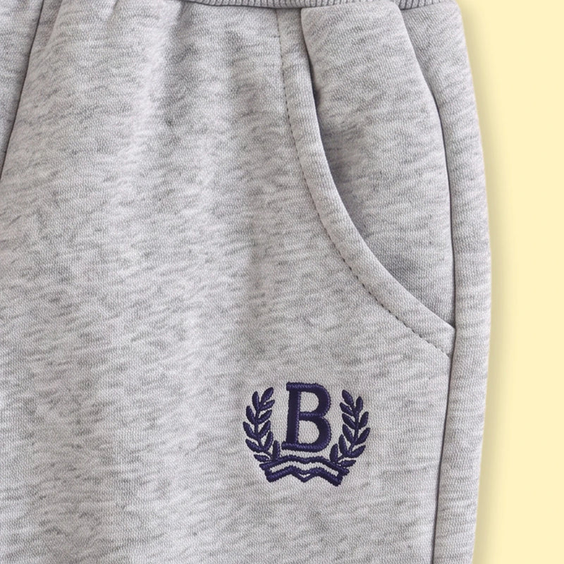 Boys Light Grey Embroidered Sweatshirt & Joggers Sets 2 pc. Sets