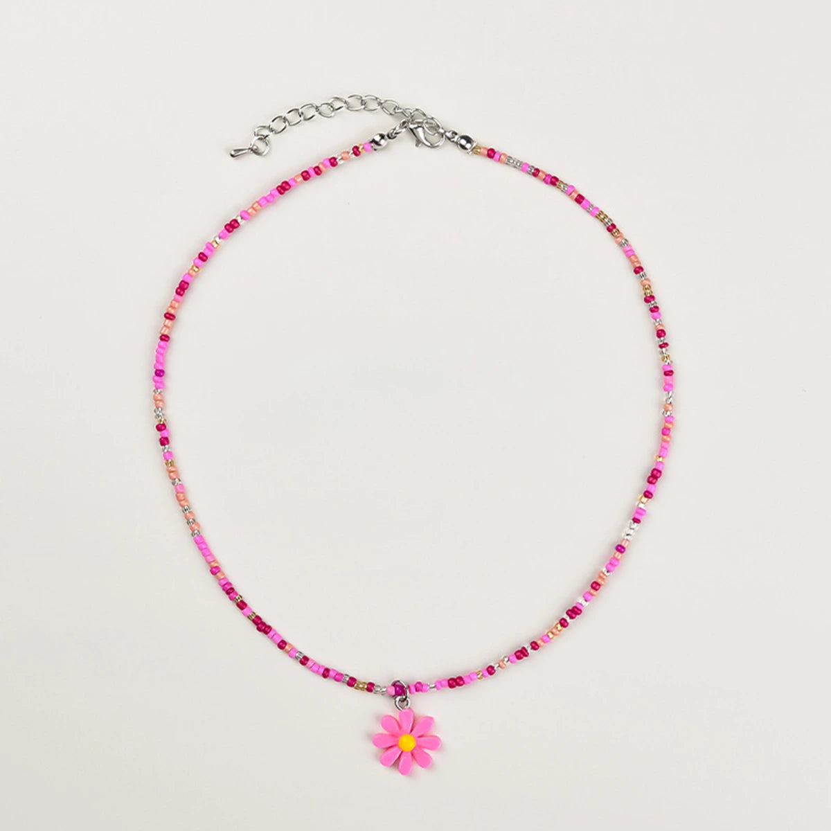 Pack Of 4 Girls Multicolour Flower Charm Necklace Sets Necklace and Chains