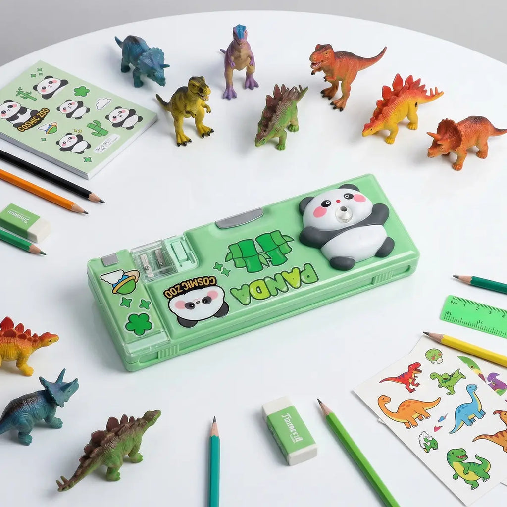 3D Squishy Panda Pop Eye Magnetic Pencil Box for Kids Trending Accessories