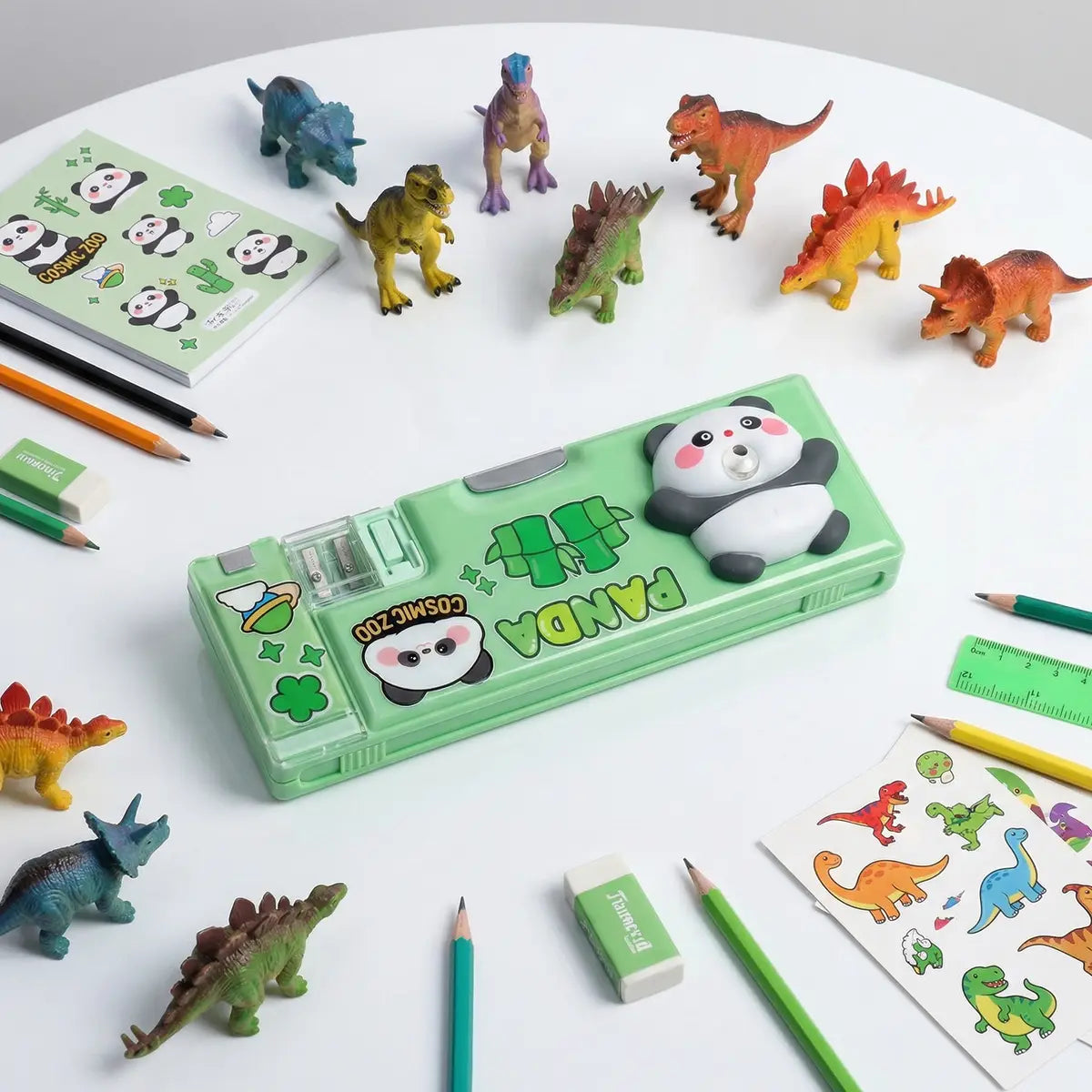 3D Squishy Panda Pop Eye Magnetic Pencil Box for Kids Trending Accessories