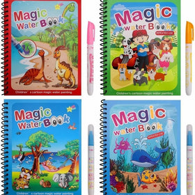 Magic Water Coloring Book for Kids Reusable Drawing Activity Book with Refill Pen Trending Accessories Style 1