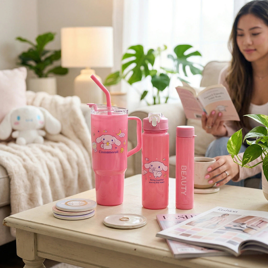 Pink 3-in-1 Hydration Bottle Set - Tumbler, Sports & Slim Trending Accessories