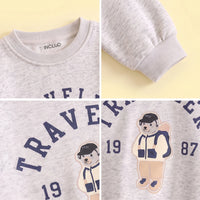 Boys Light Grey Typographic Long Sleeve Sweatshirt Sweatshirts & Hoodies