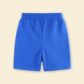 Boys Rib Waist Rocket Applique Shorts Shorts   