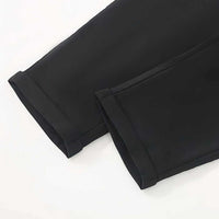 Boys Black Straight Fit Trousers with Belt Loop Pants