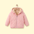 Girls Light Pink Long Sleeve Hooded Puffer Jacket Coats & Jackets Light Pink 1-2 Y