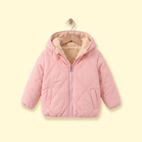 Girls Light Pink Long Sleeve Hooded Puffer Jacket Coats & Jackets Light Pink 1-2 Y