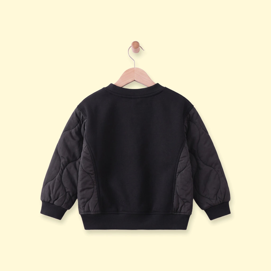 Boys Black Typographic Long Sleeve Sweatshirt Sweatshirts & Hoodies