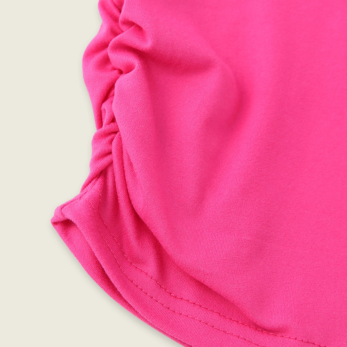 Girls Fuchsia Hamster Graphic Short Sleeves Scoop Neck T-Shirt Tshirts