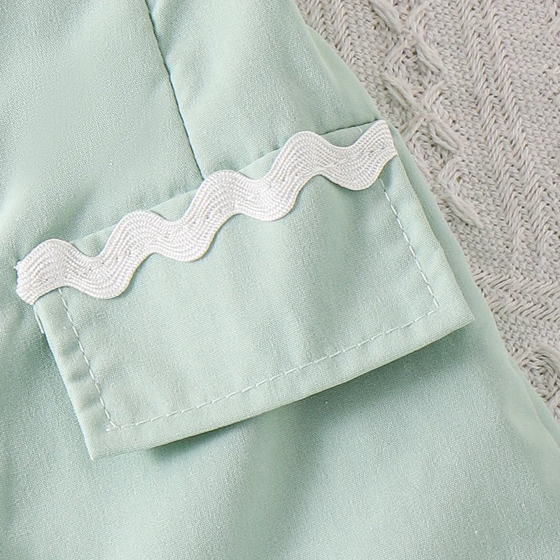 Girls Sleeveless Polo Top With Light Green Shorts Sets 2 pc. Sets