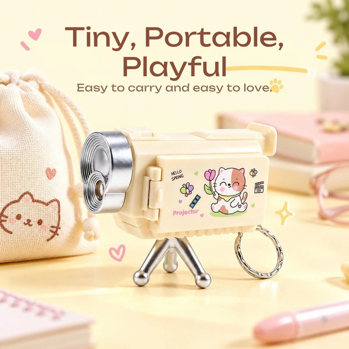 Mini Camera Projector Toy for Kids - Hand-Crank Projection Camera Trending Accessories