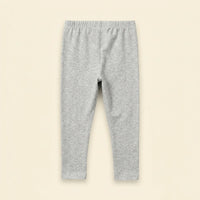 Girls Light Grey Solid Ankle Length Leggings Leggings & Tights