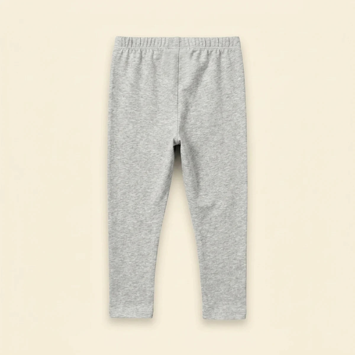 Girls Light Grey Solid Ankle Length Leggings Leggings & Tights