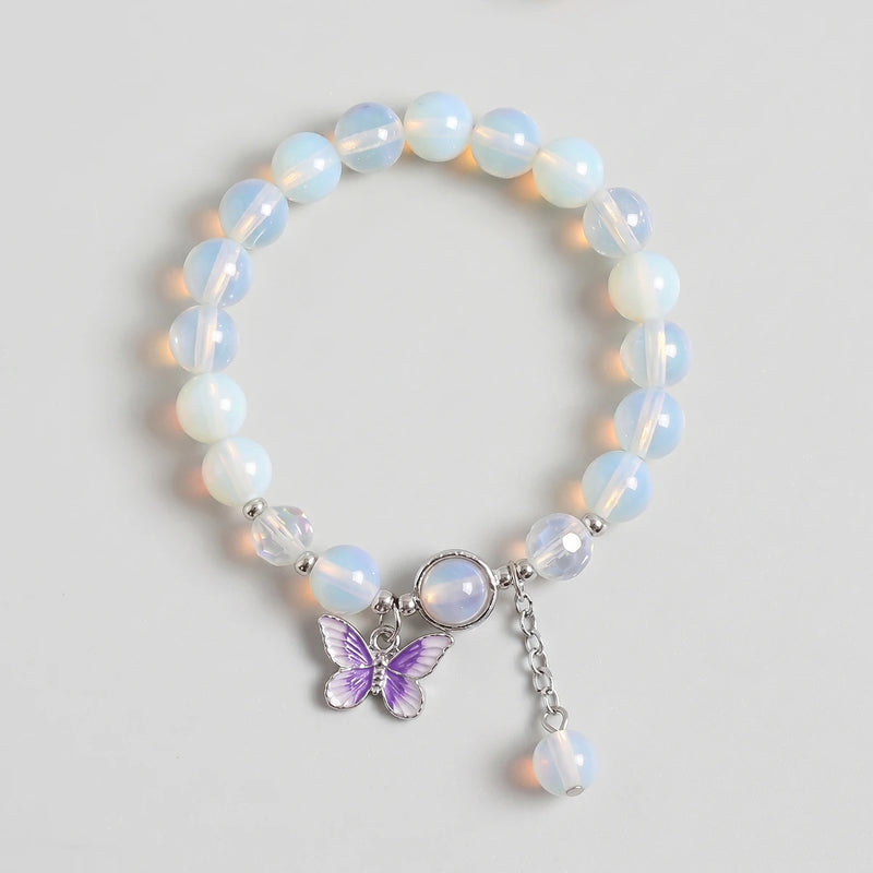 Pack Of 4 Girls Multicolour Butterfly Beads Bracelet Sets Bracelet