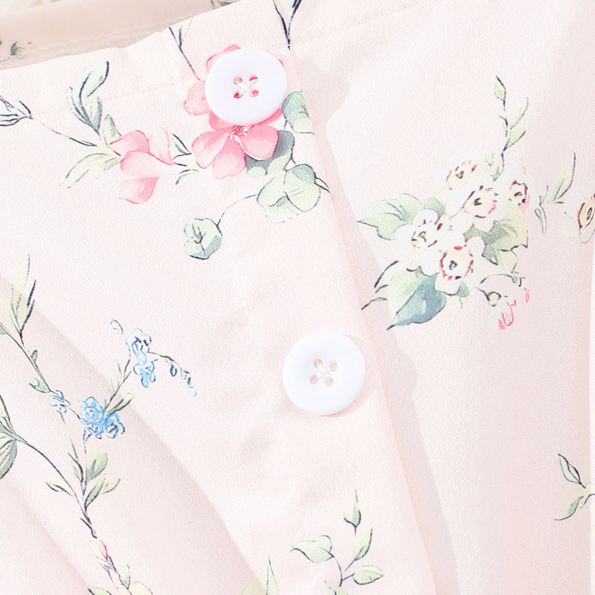 Girls Pink Floral Print Off-Shoulder Dress Casual Dresses