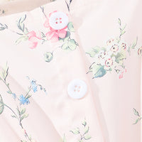 Girls Pink Floral Print Off-Shoulder Dress Casual Dresses