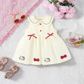 Girls Off White Hello Kitty Bow A-Line Dress Casual Dresses Off White 1-2 Y