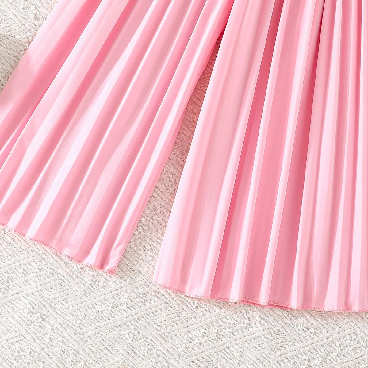 Girls Pink Sleeveless Blazer Top With Pleated Flared Pant Co-ord Sets Sets