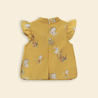 Girls Yellow Rabbit Print Top & shorts Co-ord Sets Sets