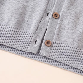 Boys Grey Batman Logo Printed Cardigan Sweaters & Cardigans