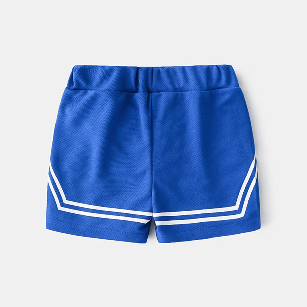 Boys Blue Alphanumeric Printed Sleeveless T-Shirt With Shorts Set Sets
