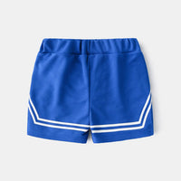 Boys Blue Alphanumeric Printed Sleeveless T-Shirt With Shorts Set Sets