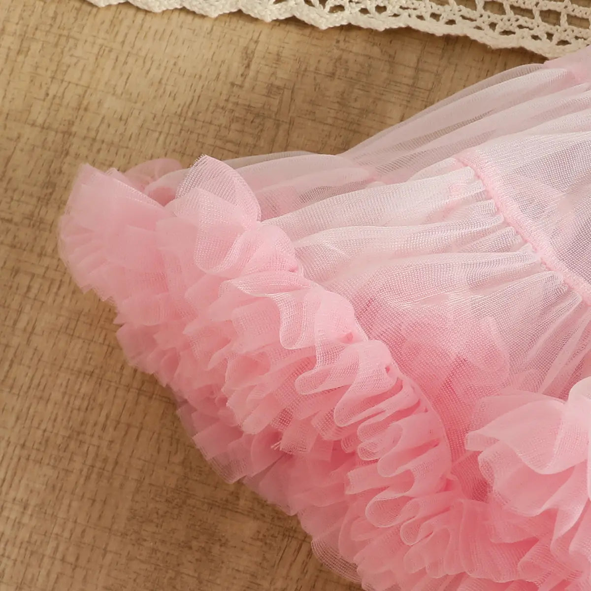 Girls 3D Butterfly Applique Top With Pink Tiered Tulle Skirt Sets Sets