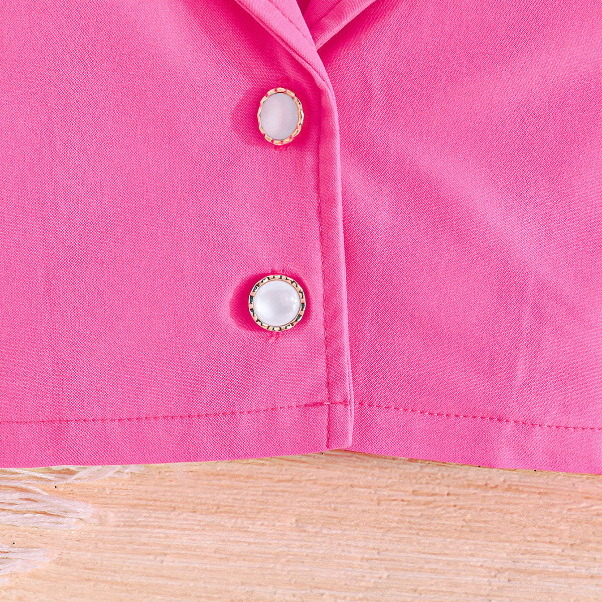 Girls Fuchsia Waistcoat with Spaghetti Top & Tiered Ruffle Shorts Set 3 pc. Sets