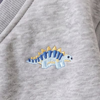 Boys Grey Embroidered Long Sleeve Sweater Sweaters & Cardigans