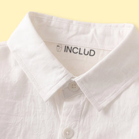 Boys White Embroidered Long Sleeve Shirt Shirts