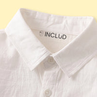 Boys White Embroidered Long Sleeve Shirt Shirts