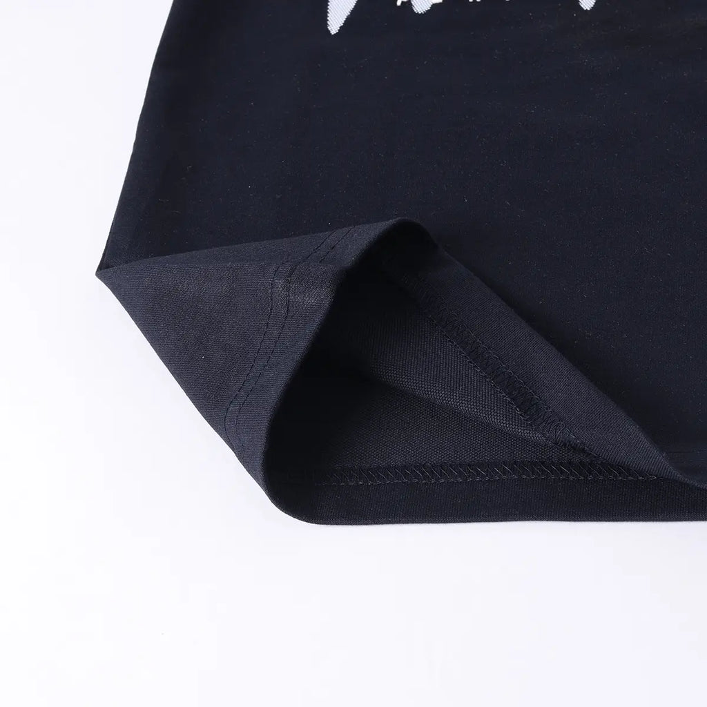 Boys Navy Typographic Short Sleeve T-Shirt With Drawstring Shorts Sets Sets
