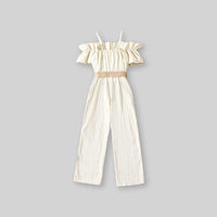 Girls Long Leg Off Shoulder Jumpsuits Jumpsuits   