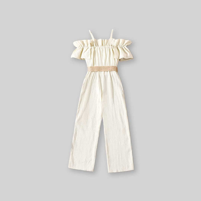 Girls Long Leg Off Shoulder Jumpsuits Jumpsuits   