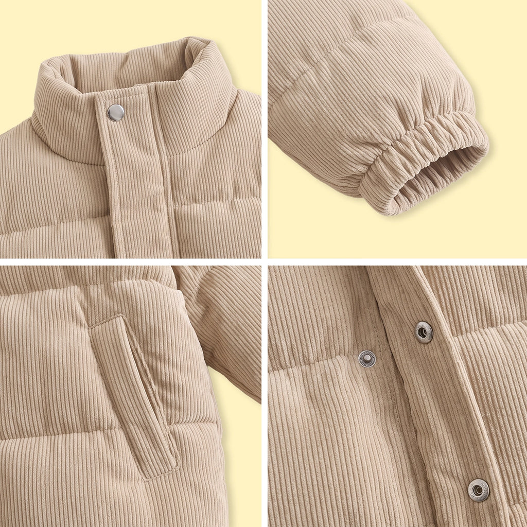 Boys Beige Textured Long Sleeve Jacket Coats & Jackets