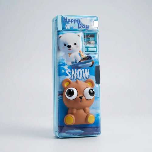 Pop Eye Bunny Cartoon Pencil Holder Box for School Kids Trending Accessories Blue Onesize