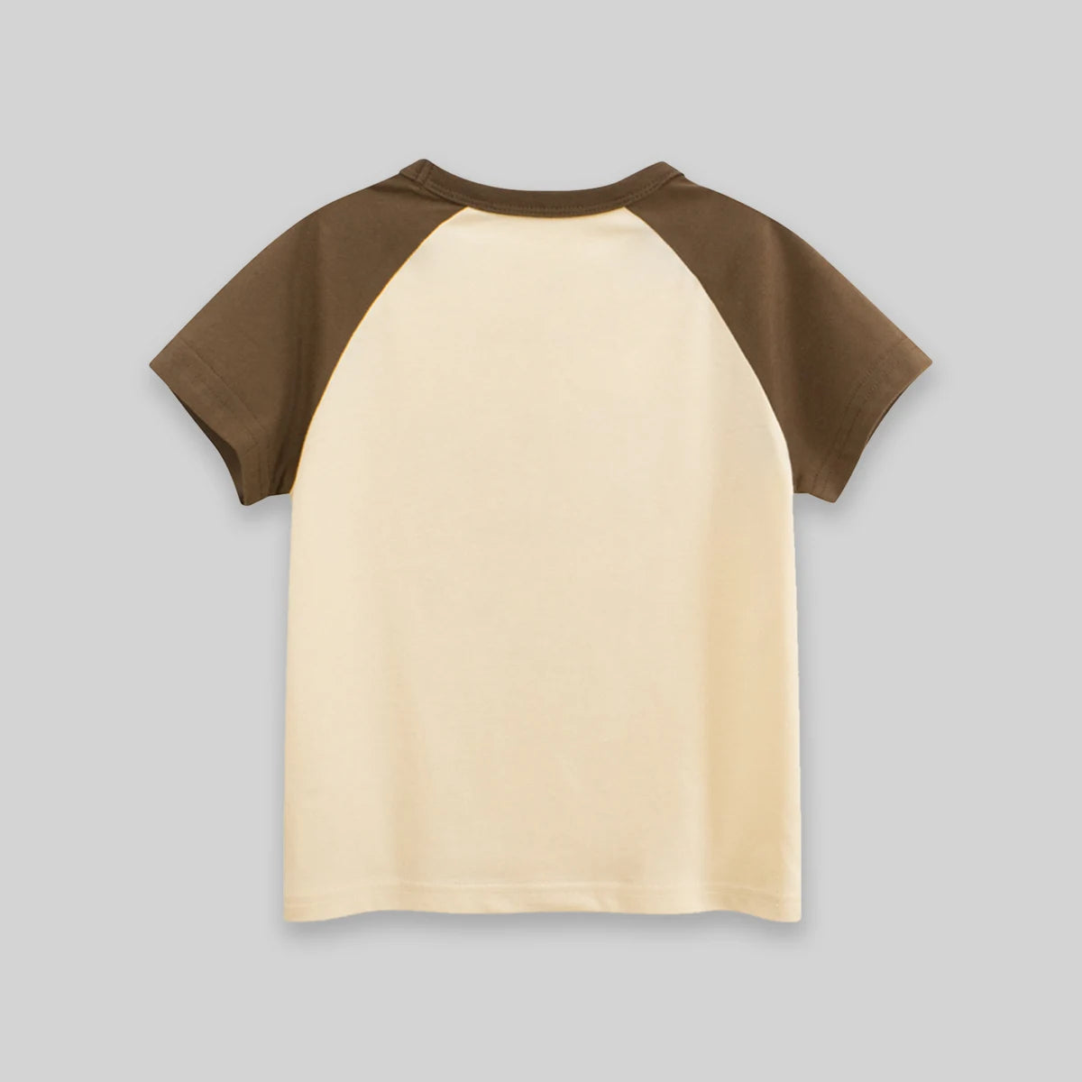 Boys Beige Bear Print Raglan Sleeve T-Shirt Tshirts