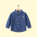 Boys Blue Embroidered Long Sleeve Shirt Shirts Blue 1-2 Y