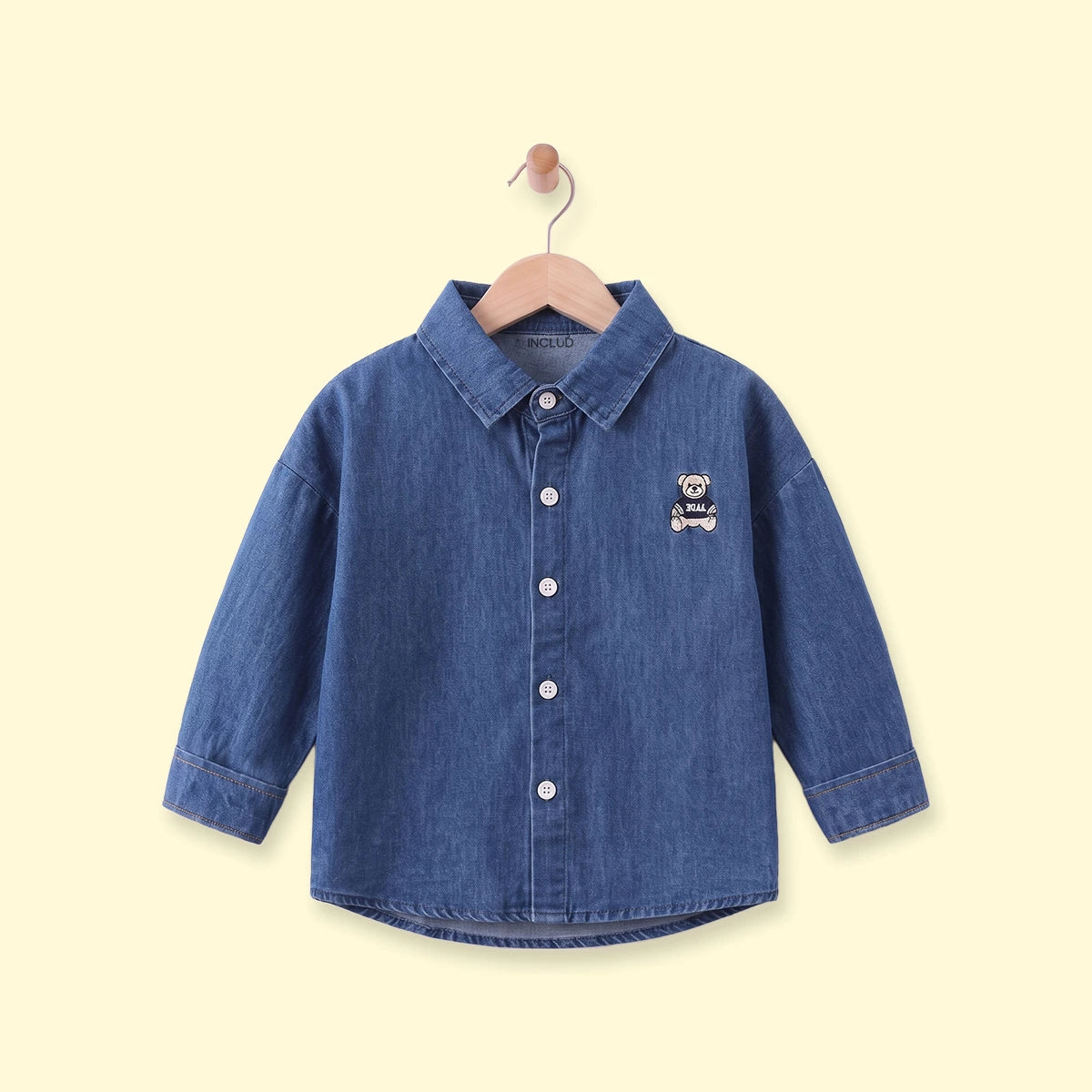 Boys Blue Embroidered Long Sleeve Shirt Shirts Blue 1-2 Y