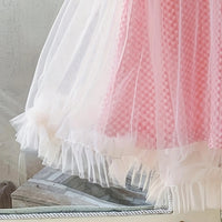 Girls Pink Self Design T-Shirt Dress & Overlay Tulle Pinafore Dress Casual Dresses