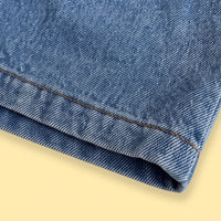 Girls Blue Solid Denim Mini Skirt Skirts