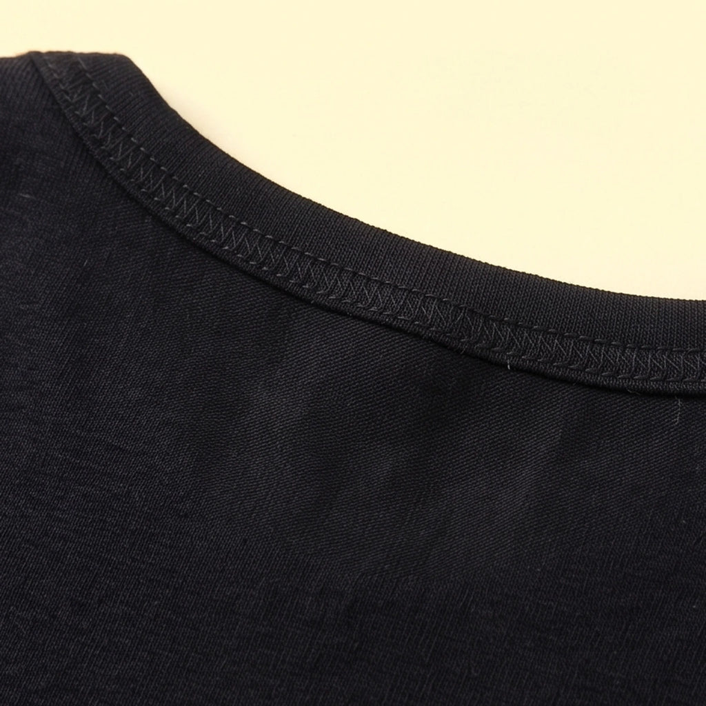 Girls Black Skull Print Long Sleeve Fit & Flare Dress Casual Dresses