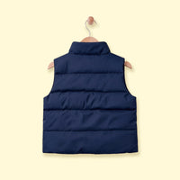 Boys Navy Blue Sleeveless Quilted Puffer Jacket Coats & Jackets