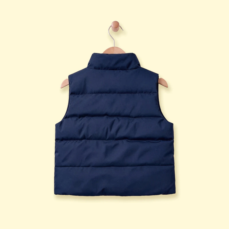 Boys Navy Blue Sleeveless Quilted Puffer Jacket Coats & Jackets