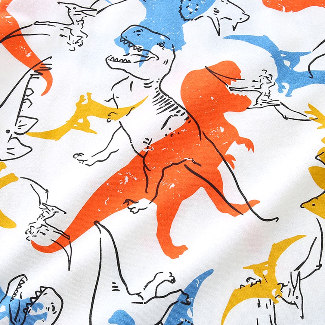 Boys Dinosaur Print T-Shirt With Shorts Set Sets   