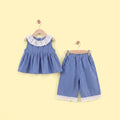 Girls Blue Sleeveless Top with Pants Sets 2 pc. Sets Blue 1-2 Y