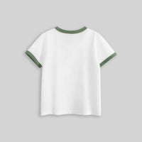 Boys Off White Dinosaur Cartoon Printed T-Shirt Tshirts
